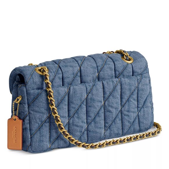 Coach Quilted Tabby 26 Medium Denim Shoulder Bag - Picture 3 of 14